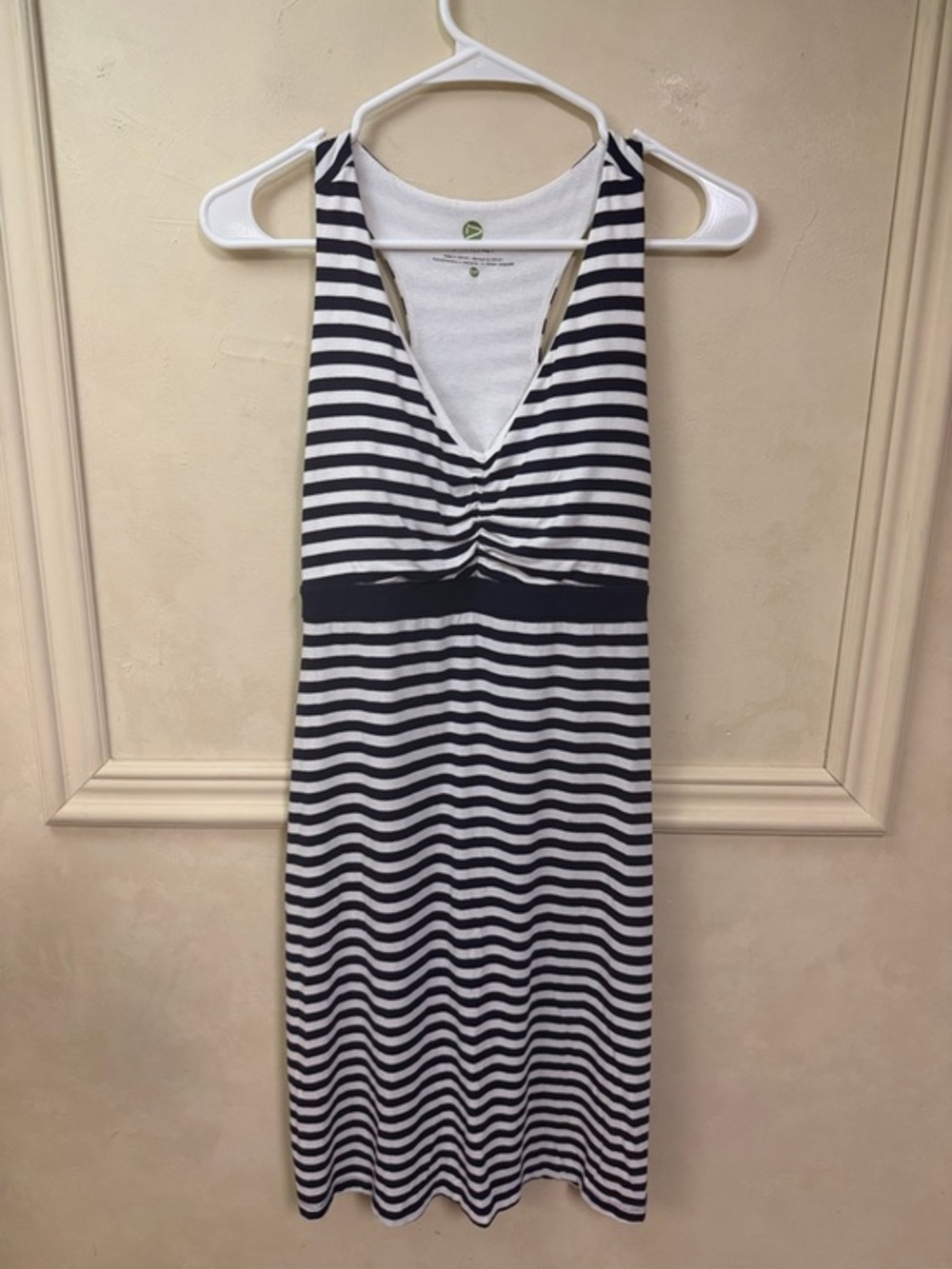 Dakini navy and white striped racerback athletic dress